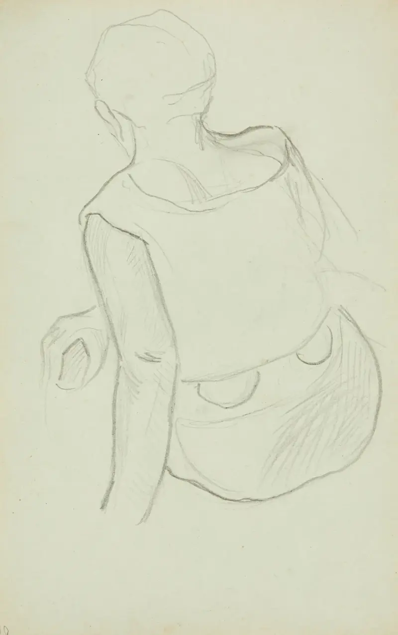 Femme tahitienne de dos av Paul Gauguin