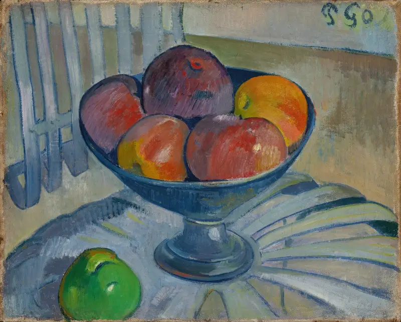 Fruit Dish on a Garden Chair av Paul Gauguin