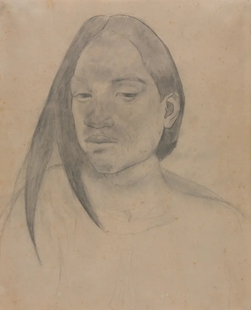 Head of a Tahitian Woman, 1891 av Paul Gauguin