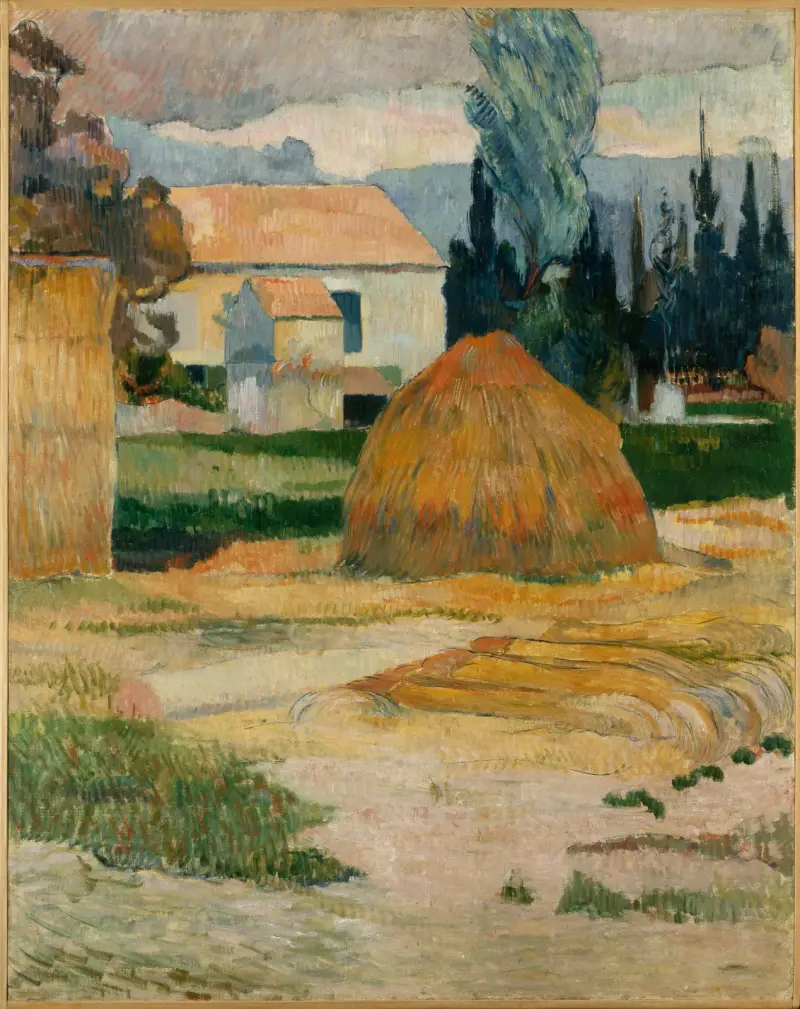 Landscape Near Arles av Paul Gauguin