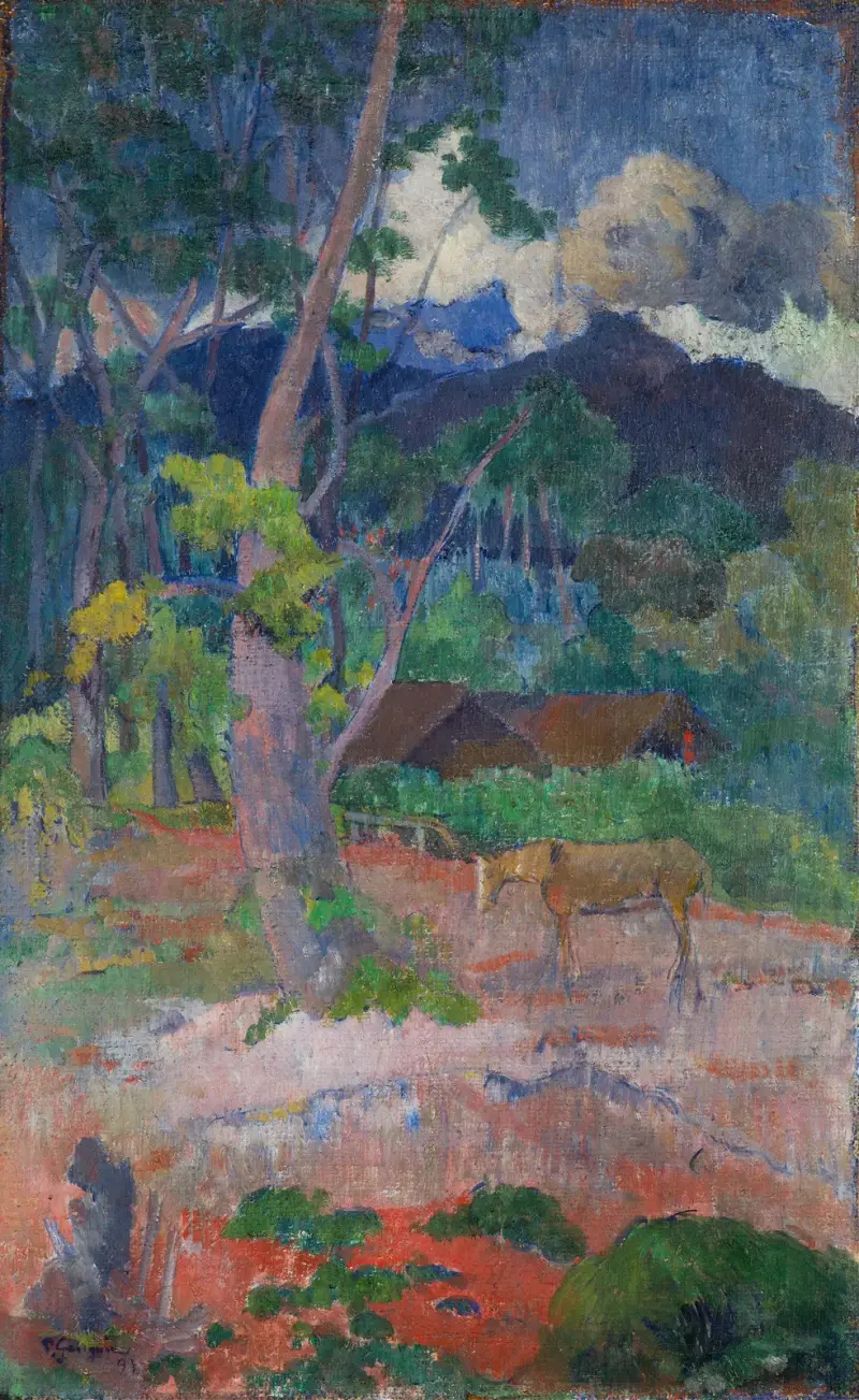 Landscape with a Horse av Paul Gauguin