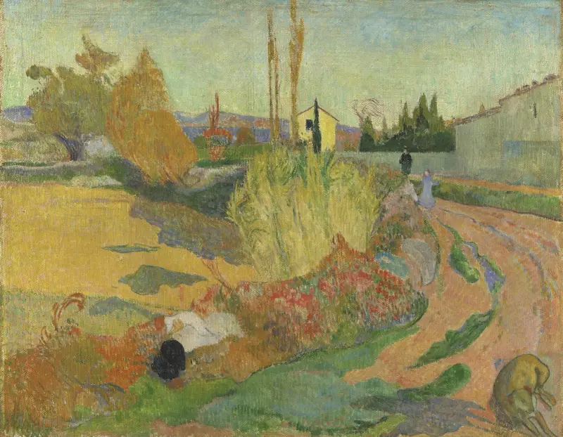 In der Nähe von Arles oder Der Bauernhof von Arles von Paul Gauguin