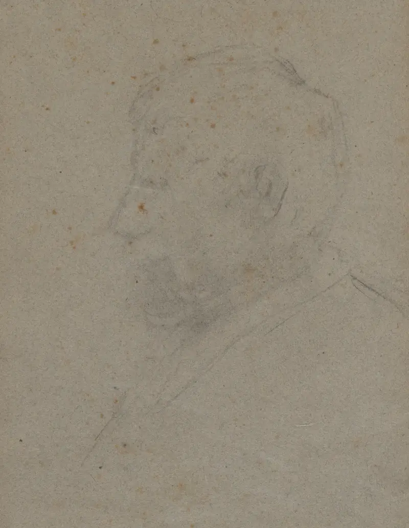 Profile Bust of a Man (verso) av Paul Gauguin