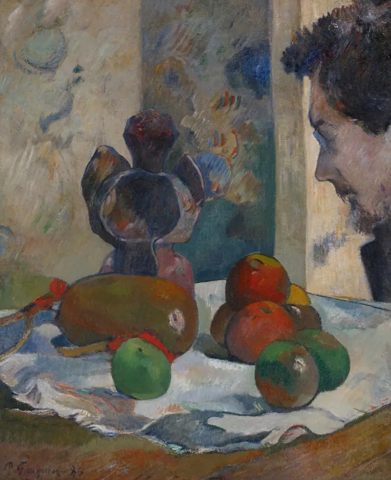 Stillleben mit dem Profil von Laval von Paul Gauguin