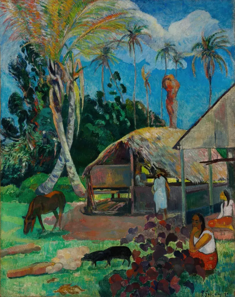 The Black Pigs av Paul Gauguin
