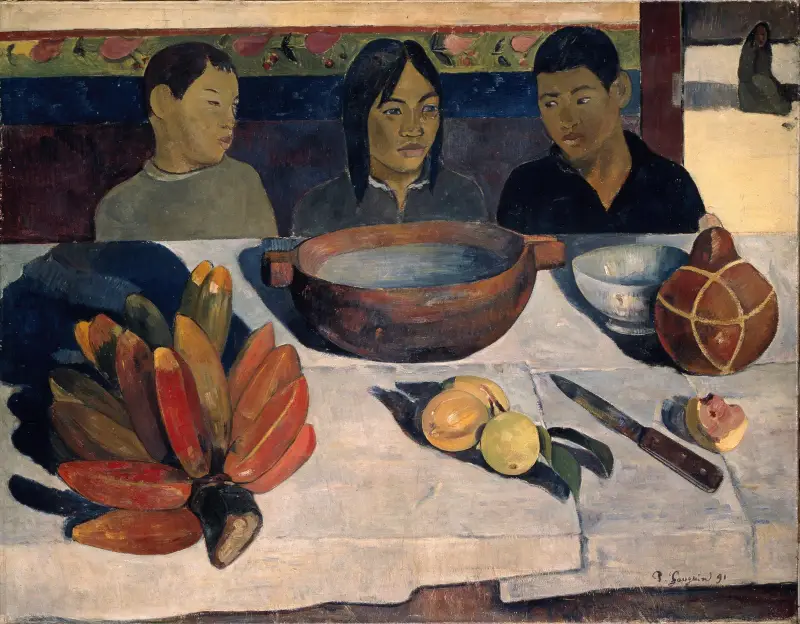 The Meal, also called Bananas av Paul Gauguin