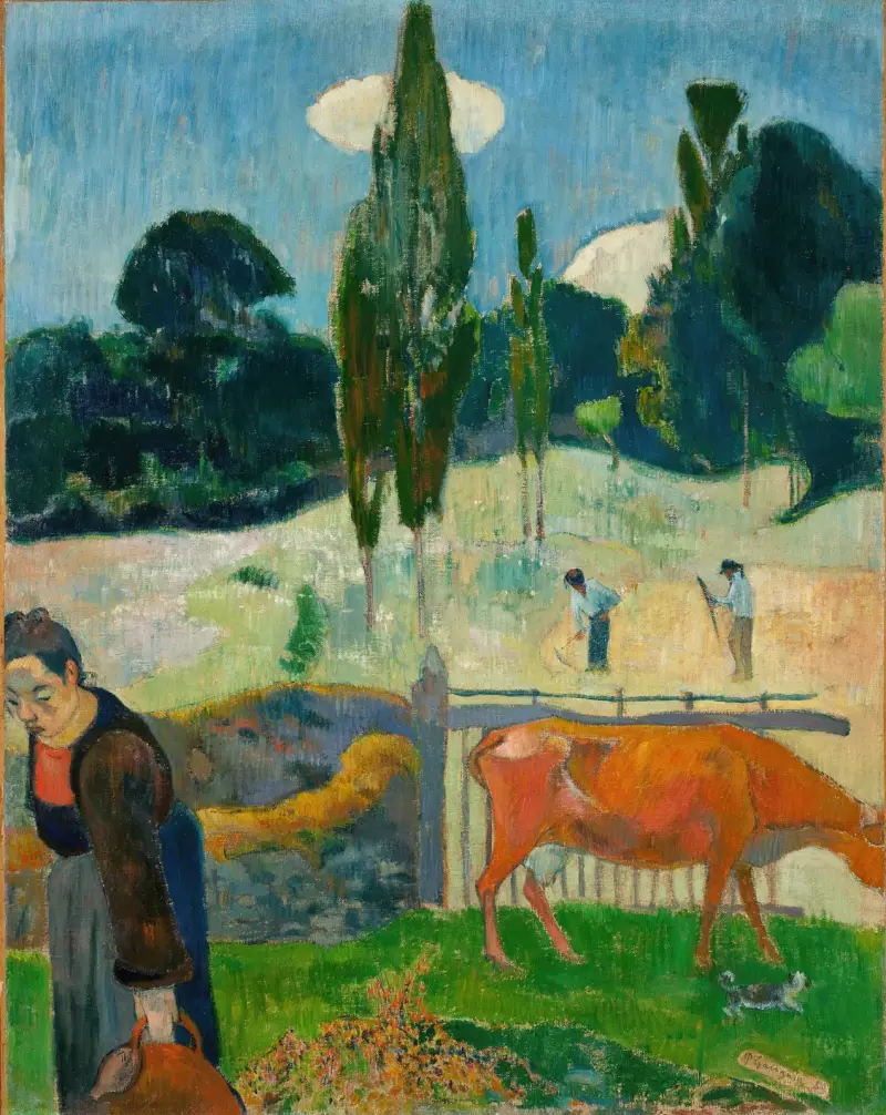 Die rote Kuh von Paul Gauguin
