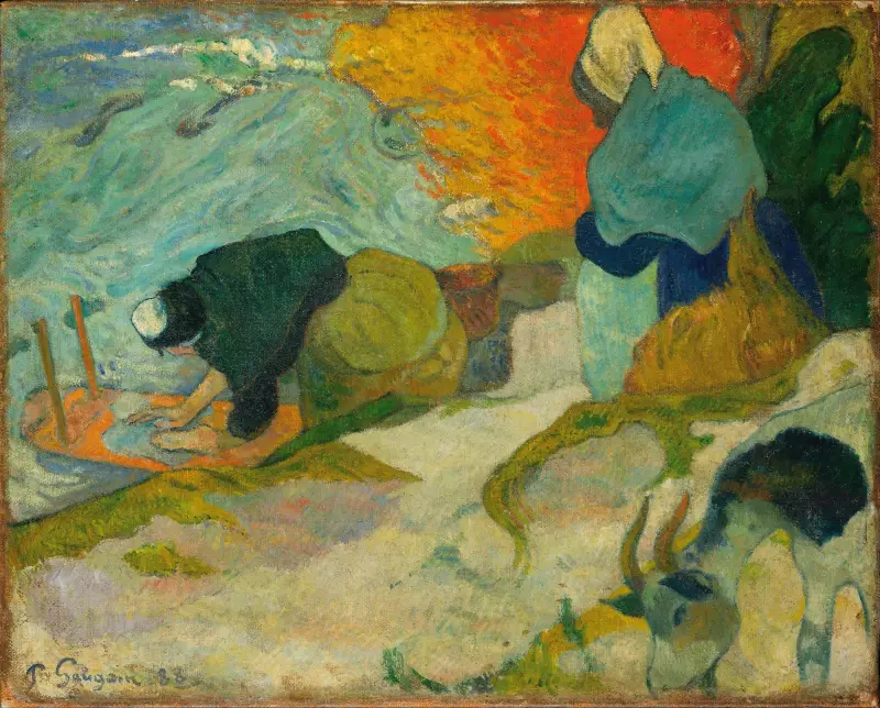 Washerwomen in Arles av Paul Gauguin