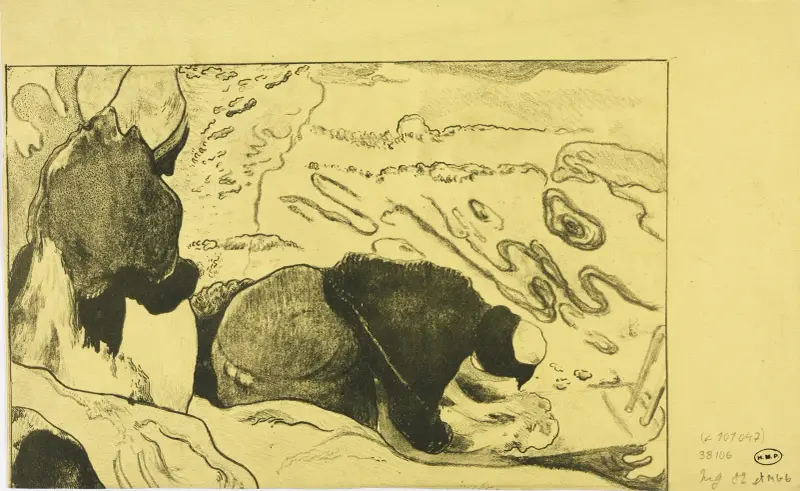 Women Washing Clothes av Paul Gauguin