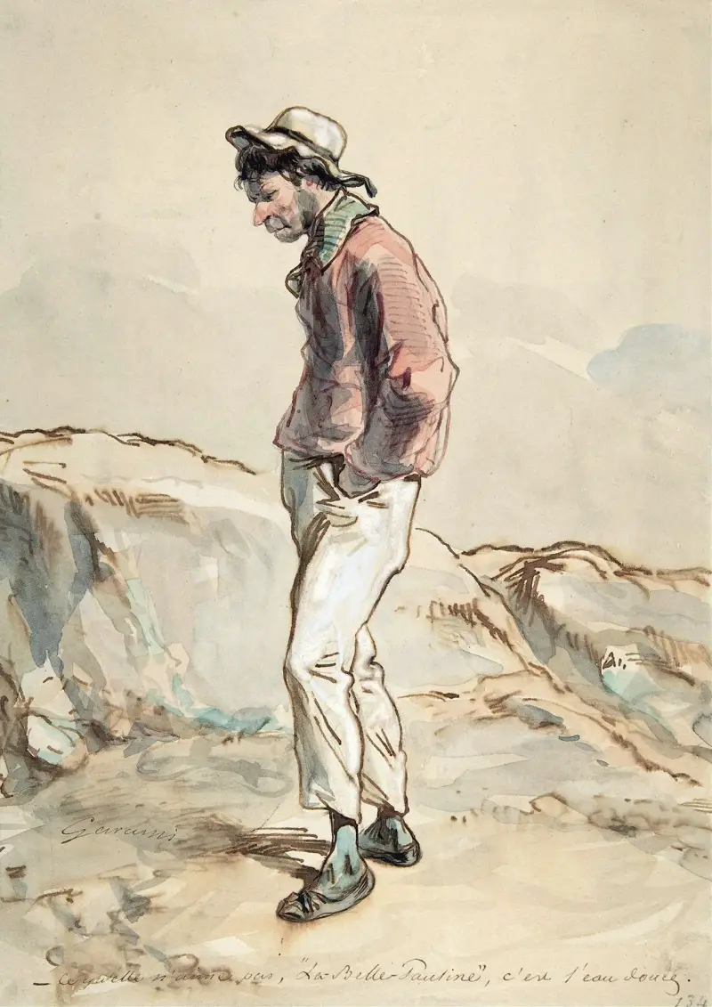 Ein Seemann am Strand stehend von Paul Gavarni