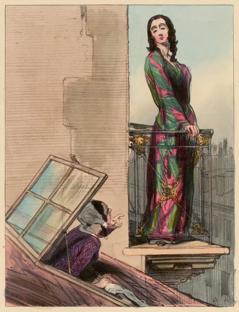 Bonne renommée vaut mieux que balcon doré av Paul Gavarni