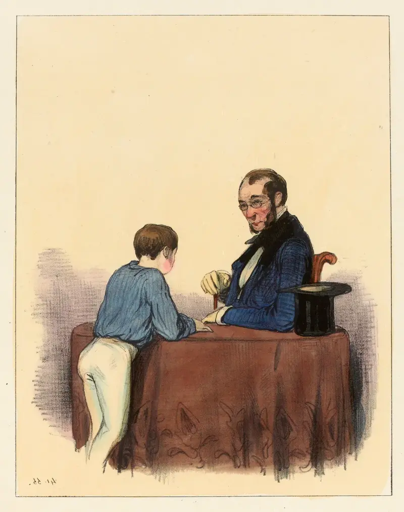 Est-ce que vous payez des impositions comme papa, Mosieu Pastorin, pour être usurier av Paul Gavarni