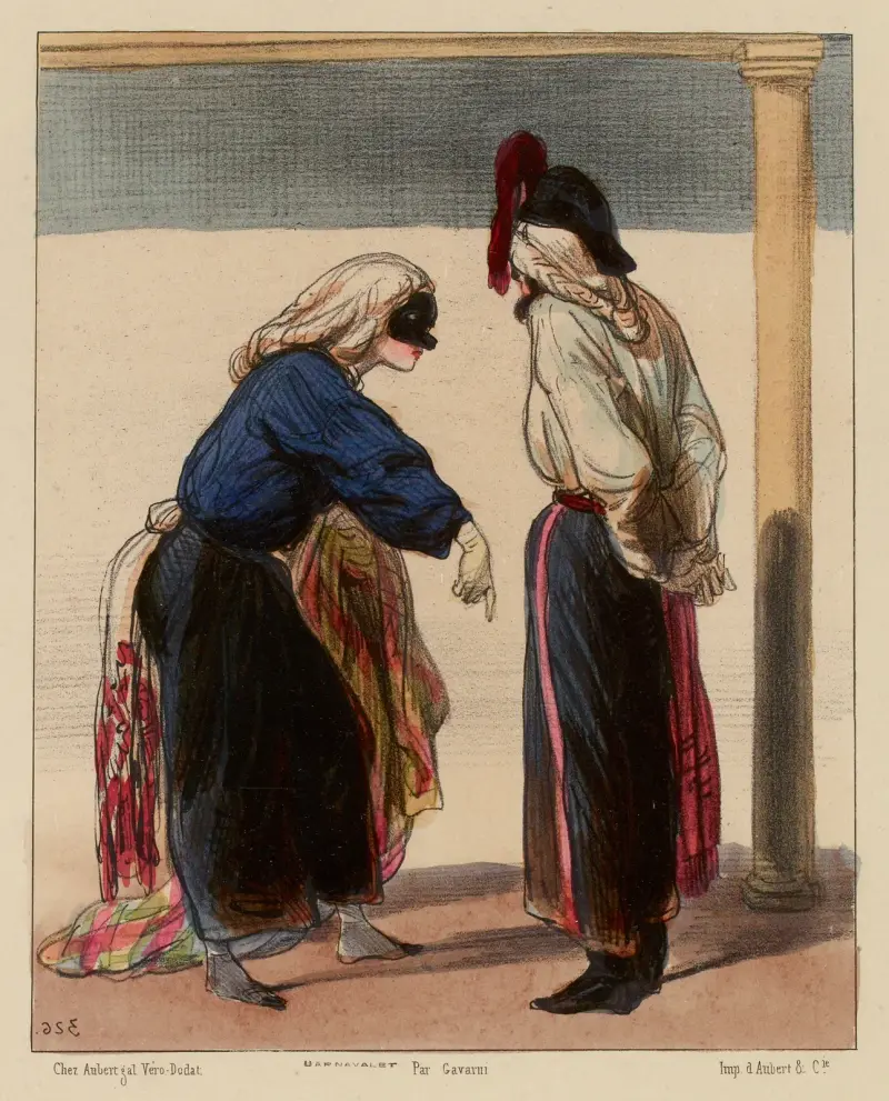J’i ai dit j’i ai dit, Madame, si vous vous permettez de fich’les pattes ici quand j’y serai av Paul Gavarni