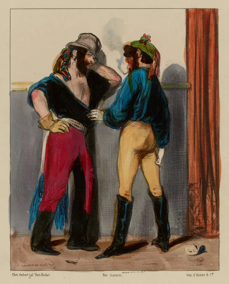 J’te parie mon Alezan doré contre la vicomtesse que j’emporte ce soir le petit rat du baron av Paul Gavarni