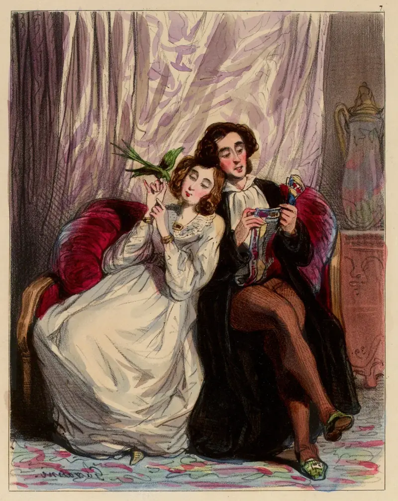 Die Flitterwochen von Paul Gavarni