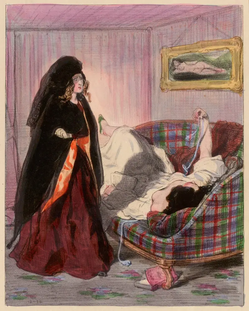 Me souffler un amant, toi A moi Ô que tu es bien heureuse que ça n’est qu’Anatole av Paul Gavarni