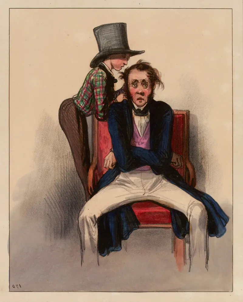 Monsieur Albert c’est un monsieur du Jardin-des-Plantes. Oh comme tu n’en as presque plus sur le dessus, des chev, Paul Gavarni
