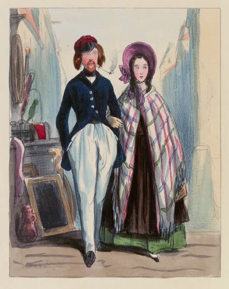 Monsieur et M’ame Ernest. av Paul Gavarni