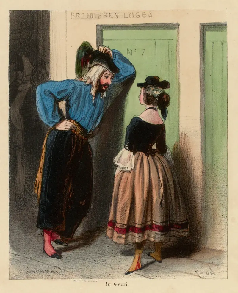 Qui Moi et Zélie, Achille et toi. – Où – Aux vendanges av Paul Gavarni