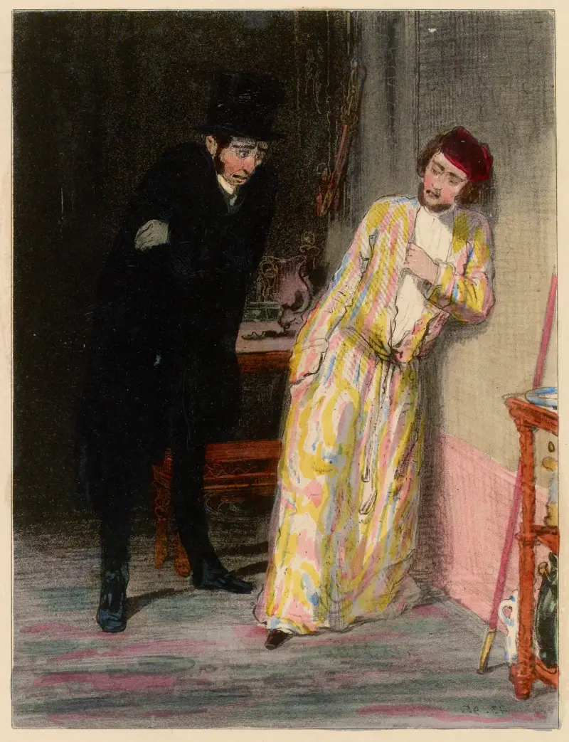 Saprelotte Mosieu Arthur, vous me permettez de vous dire que ça ne peut pas toujours durer comme ça av Paul Gavarni