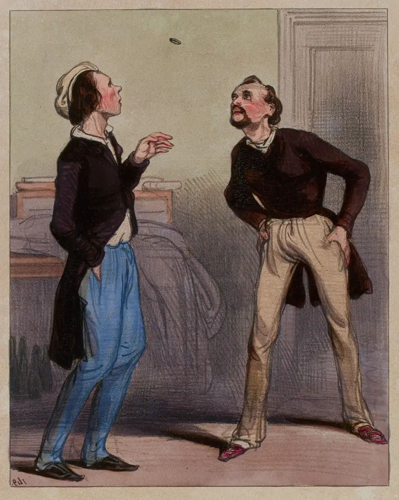 Voyons J’aime Clara, si c’est face si c’est pile, j’aime Augustine av Paul Gavarni