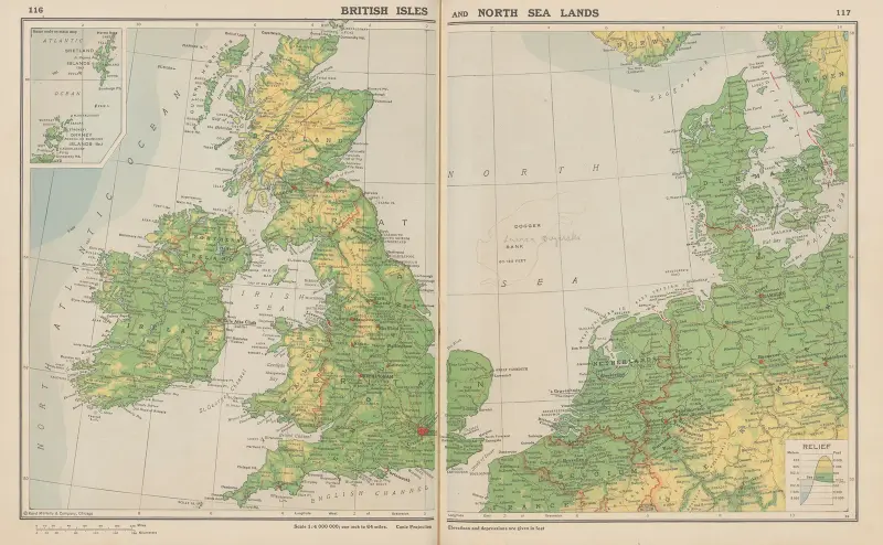 Europa – Britische Inseln und Nordseeländer von John Paul Goode