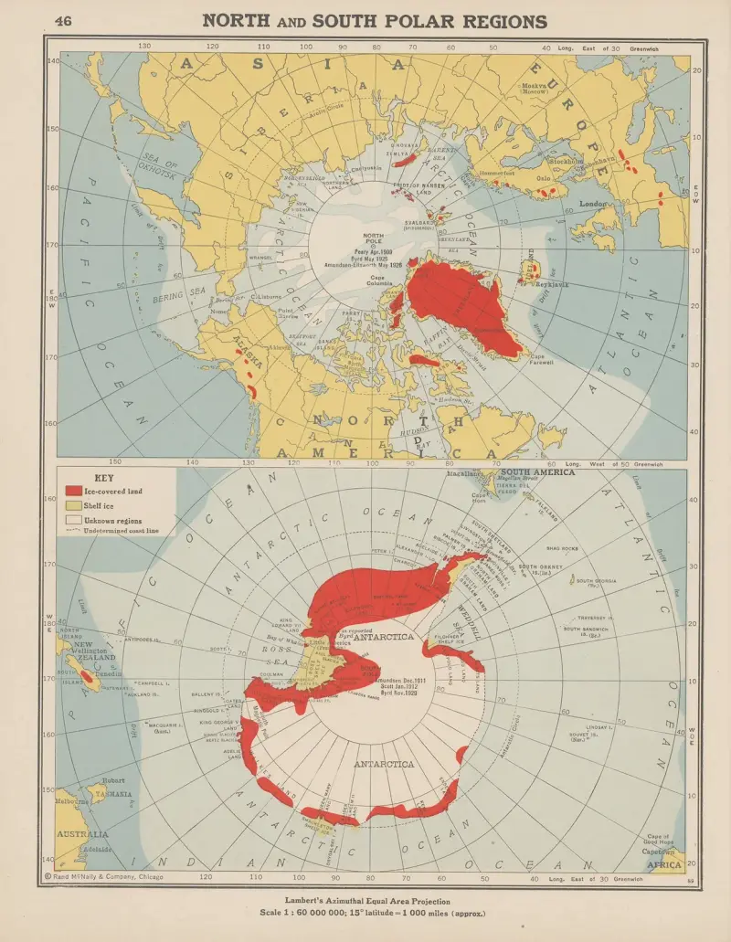 Nord- och sydpolsregionerna av John Paul Goode