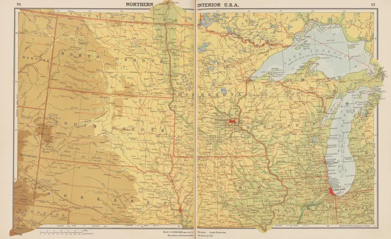 Nördliches Inland der USA von John Paul Goode