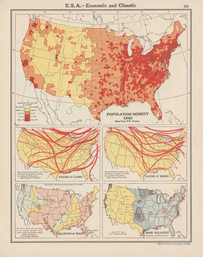 U. S. A.—Economic and Climatic av John Paul Goode