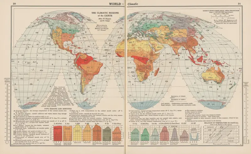 World-Climatic. The Climatic Regions of the Earth av John Paul Goode
