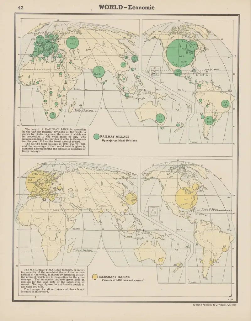 World Economic, Railway Mileage, Merchant Marine av John Paul Goode