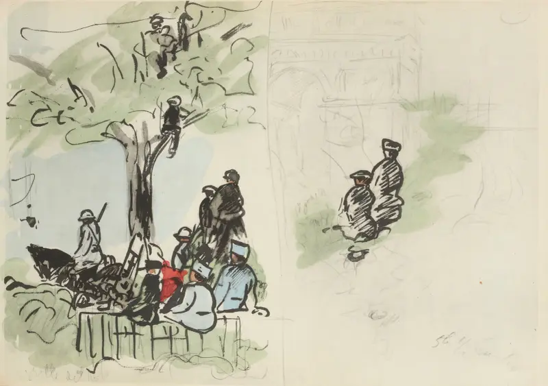 14. Juli 1919, Place de l’Étoile an der Ecke der Champs-Élysées, fünf Uhr morgens, 1919 – Nr. 2 von Paul Goute