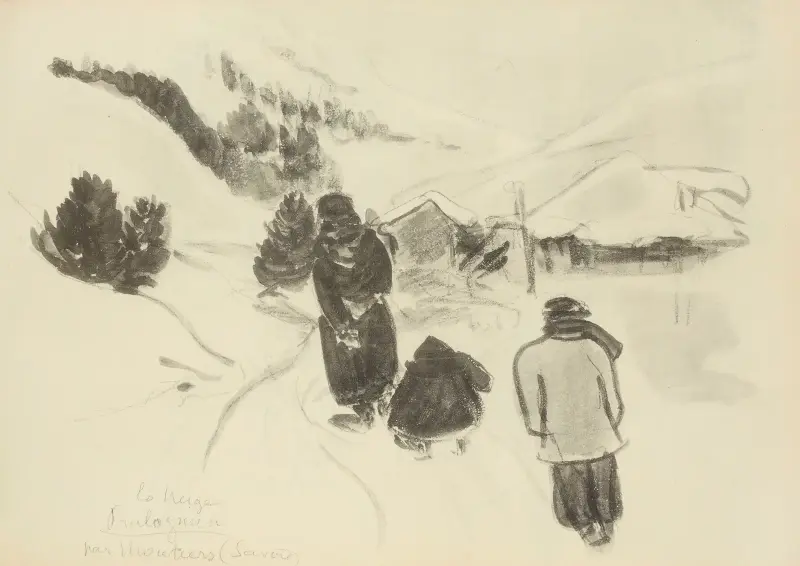 La neige; par Moutiers (Savoie) av Paul Goute