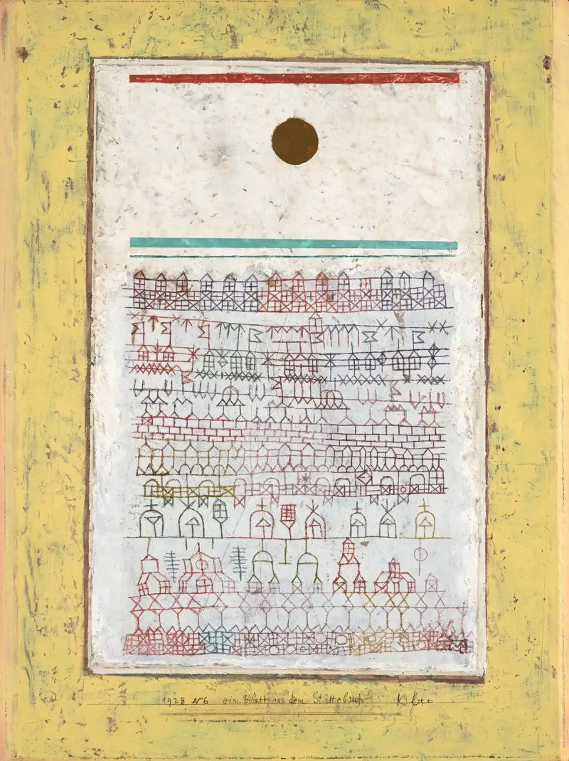 A Page from the Book of Towns av Paul Klee
