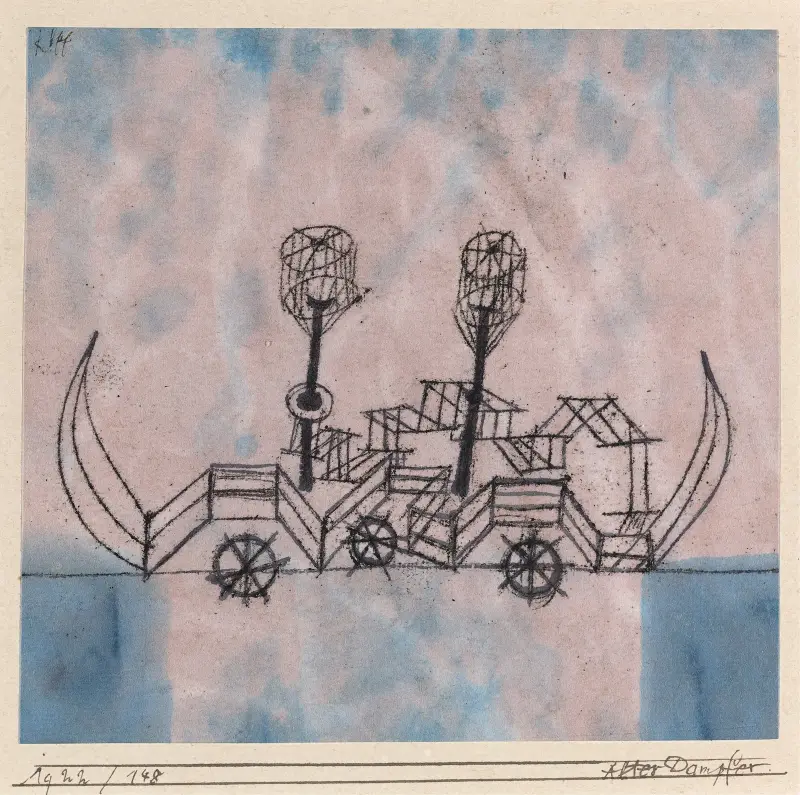 Stará parní loď, 1922, Paul Klee