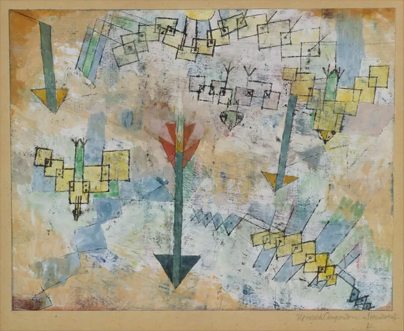Vögel im Sturzflug und Pfeile von Paul Klee