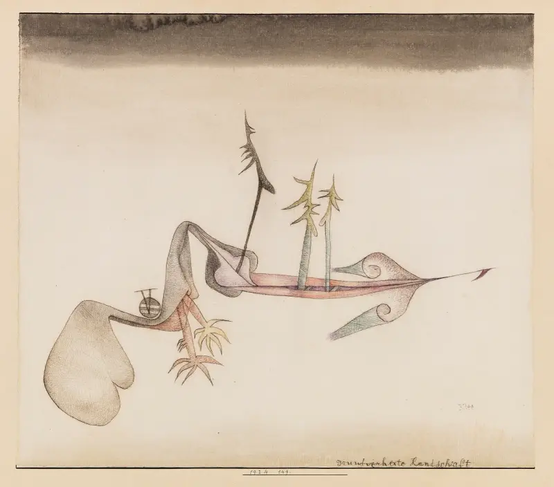 Grundverhexte Landschaft av Paul Klee