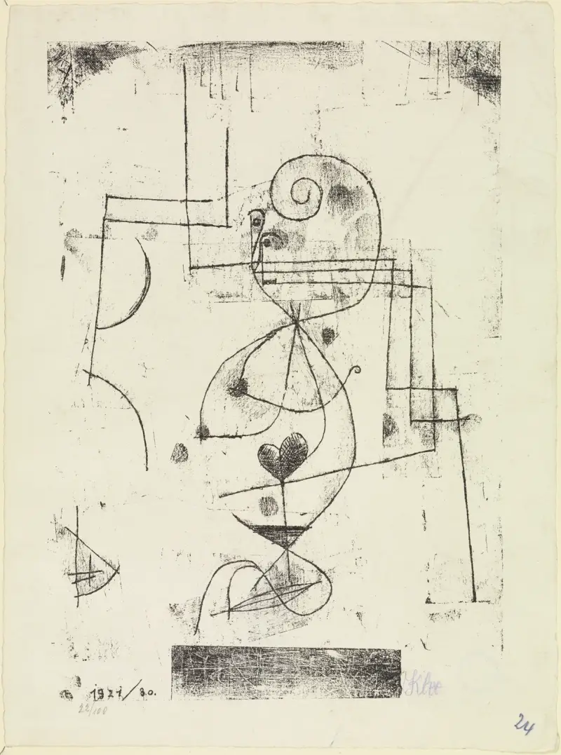 Herzdame, 1921 – Nr. 1 von Paul Klee