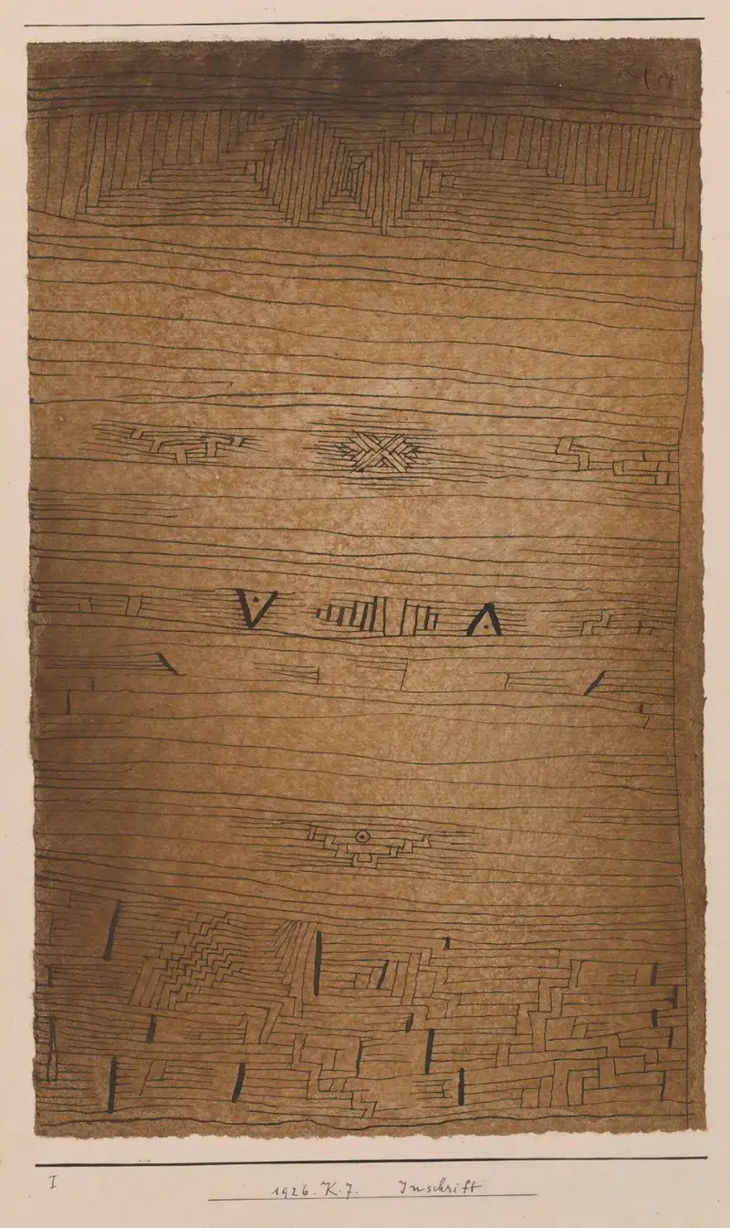 Nápis, Paul Klee