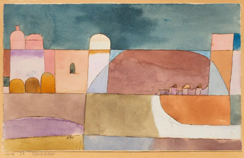 Kairuan (Kairuan s velbloudy a oslem), Paul Klee