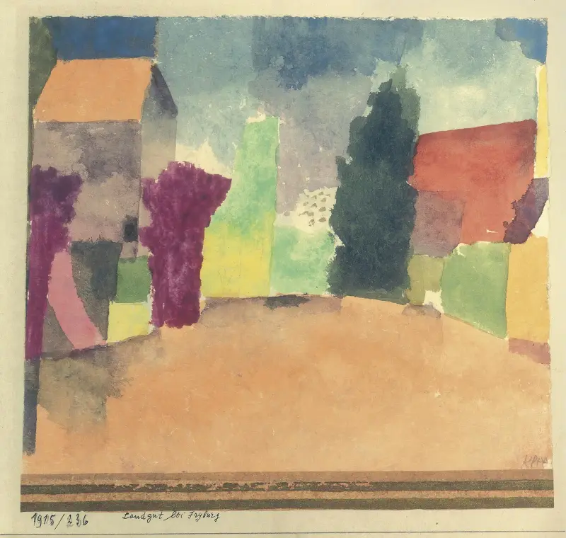 Landgut Bei Fryburg (Country House Near Fribourg) av Paul Klee