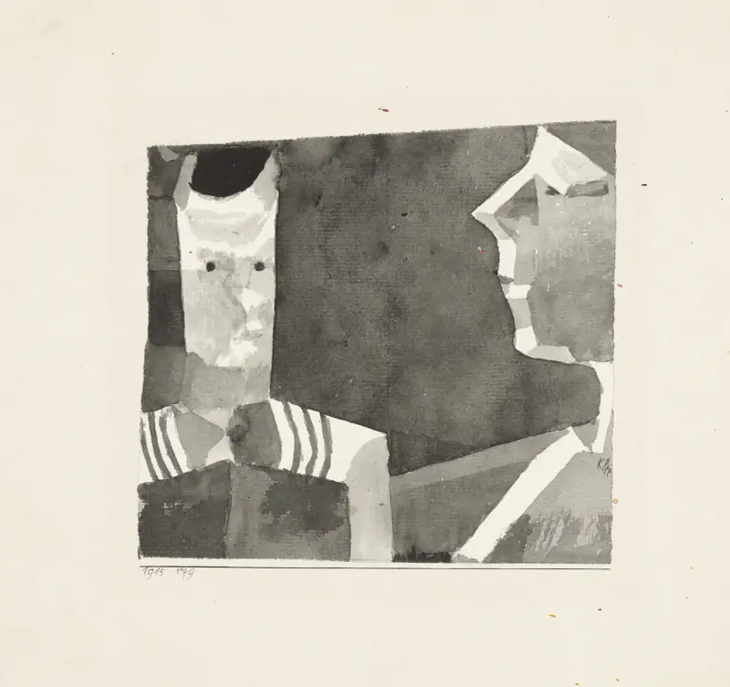 Portrait Sketch ‘Aunt and Nephew’ av Paul Klee