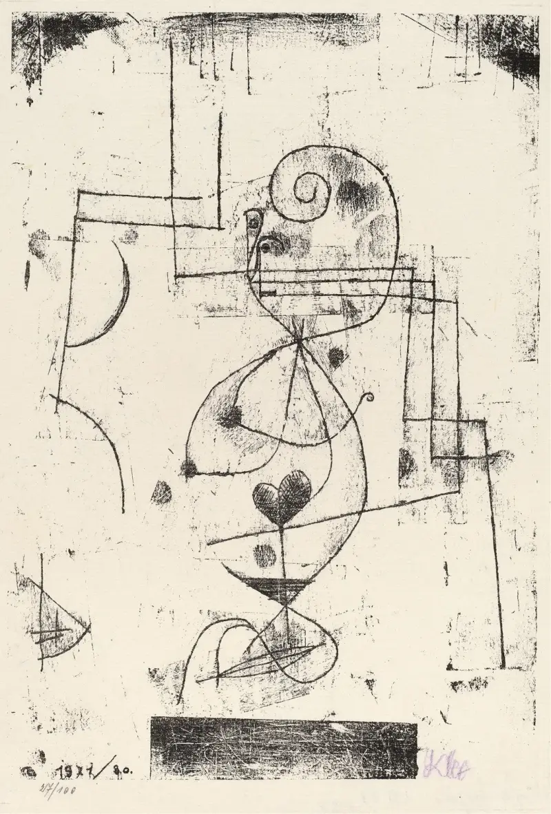 Queen of Hearts (Herzdame) av Paul Klee