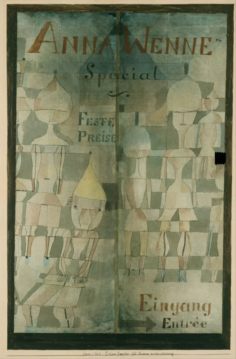 Schaufenster für Damenunterwäsche von Paul Klee