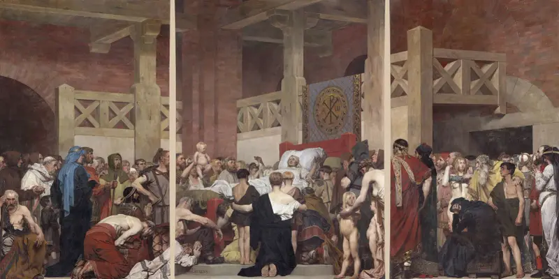 La Mort de sainte Geneviève, 1874 – nr 3 av Jean-Paul Laurens
