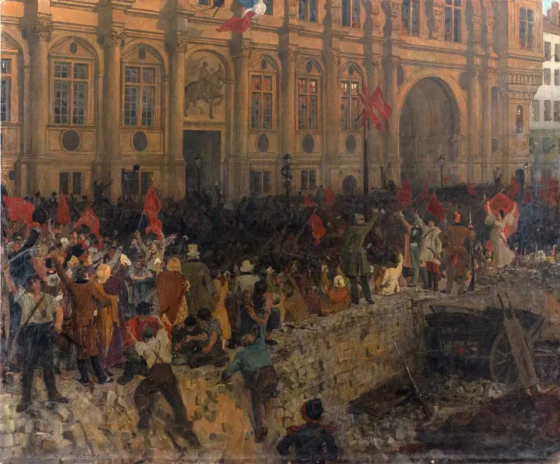 Proclamation De La République Le 24 Février 1848 av Jean-Paul Laurens