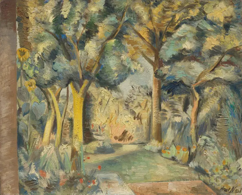 The Garden at Meadle av Paul Nash