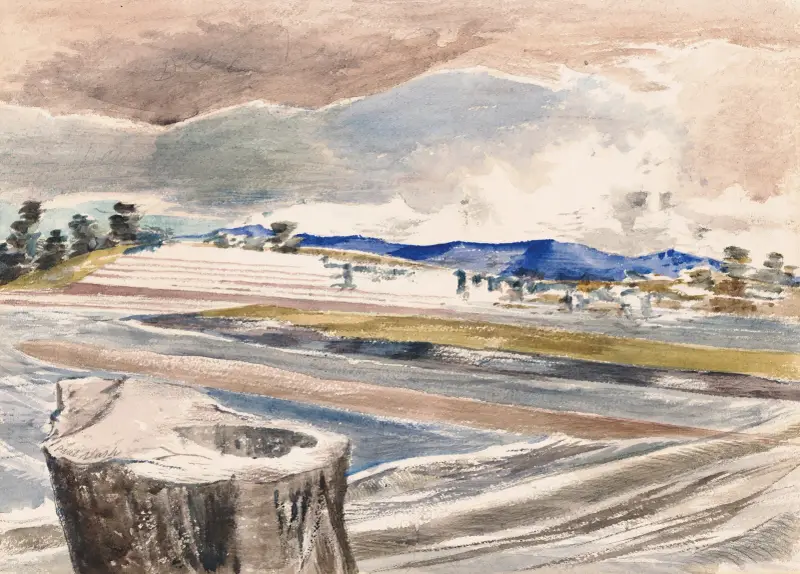 Fala pływowa Severn koło Pimlico Sands, Paul Nash