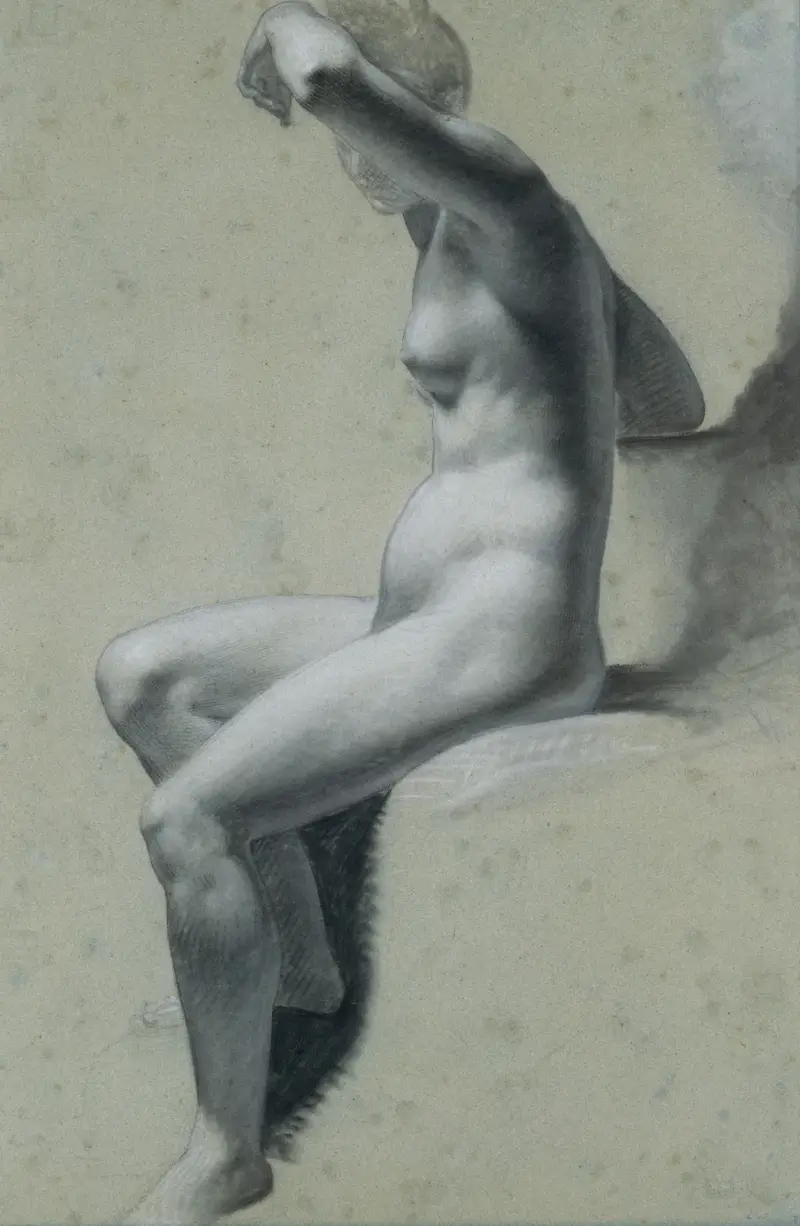 Seated Female Nude, 1810 av Pierre-Paul Prud'hon