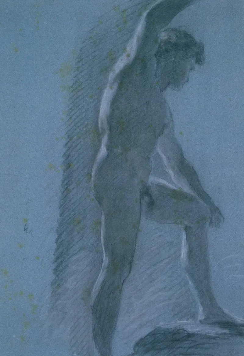 Study of a Male Nude (verso), 1810 – nr 1 av Pierre-Paul Prud'hon